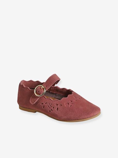 Ballerines cuir fille collection maternelle marron+vieux rose 6 - vertbaudet enfant 