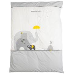 Housse de couette et taie en coton gris  - vertbaudet enfant