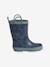 Bottes de pluie caoutchouc enfant collection maternelle bleu imprimé 2 - vertbaudet enfant 