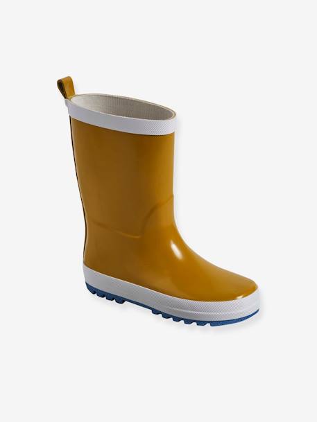 Bottes de pluie réfléchissantes enfant marine+moutarde 6 - vertbaudet enfant 