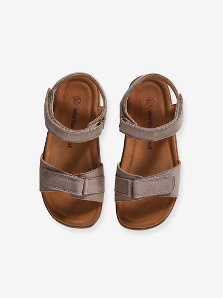 Sandales scratchées cuir enfant marine+sable 9 - vertbaudet enfant 