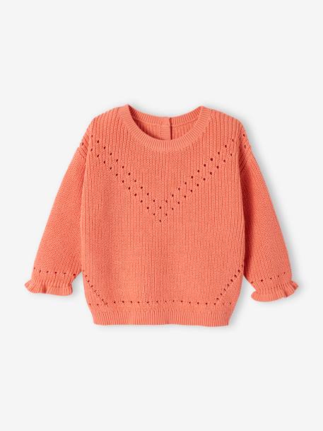 Pull en côte perlée bébé bleu glacier+rose 5 - vertbaudet enfant 