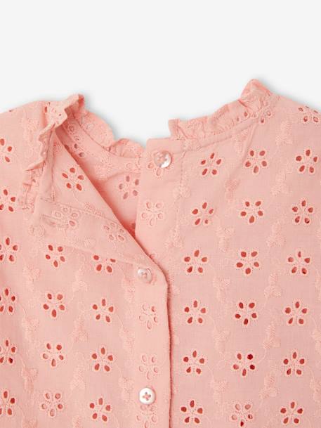 Blouse en broderie anglaise Bébé à volants rose pâle 4 - vertbaudet enfant 