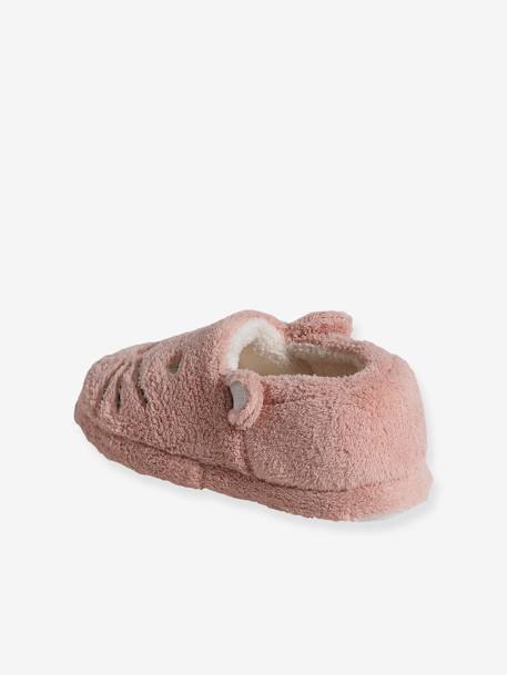 Chaussons esprit peluche enfant chat rose 4 - vertbaudet enfant 