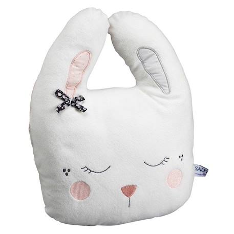 Coussin déco lapin - Miss Chipie - Blanc - Asymétrique - Enfant BLANC 1 - vertbaudet enfant 