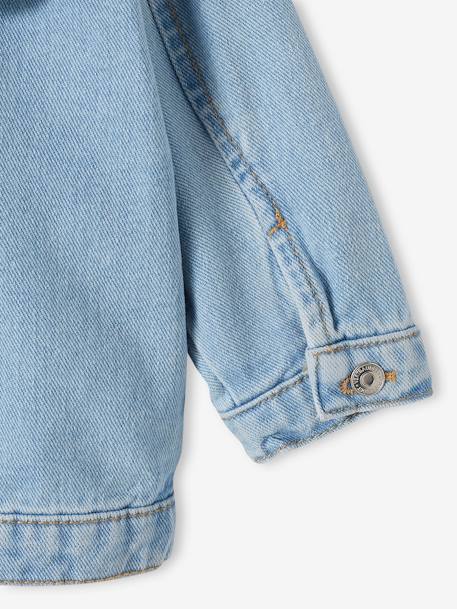 Veste volantée en denim bébé denim bleached 4 - vertbaudet enfant 