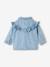 Veste volantée en denim bébé denim bleached 2 - vertbaudet enfant 