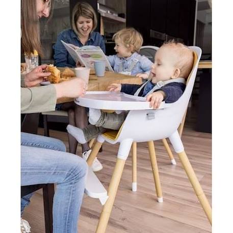 BEBECONFORT AVISTA Chaise haute évolutive, Dès 6 mois jusqu' à 6 ans (30 kg), se transforme en petite chaise enfant, Warm Grey GRIS 6 - vertbaudet enfant 