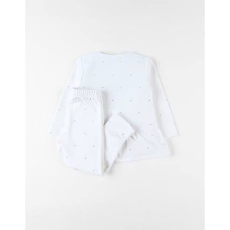 Pyjama 2 pièces à pois en velours BLANC 4 - vertbaudet enfant 