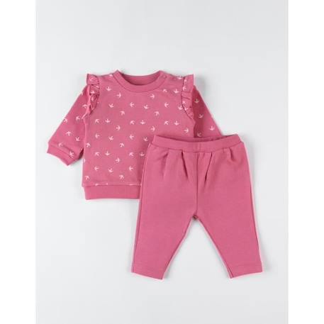 Set sweatshirt + jogging imprimé hirondelles ROSE 3 - vertbaudet enfant 