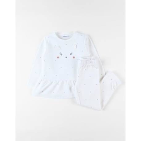 Pyjama 2 pièces à pois en velours BLANC 3 - vertbaudet enfant 