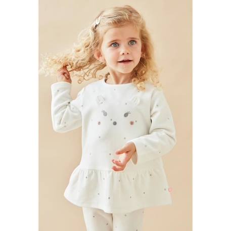 Pyjama 2 pièces à pois en velours BLANC 2 - vertbaudet enfant 