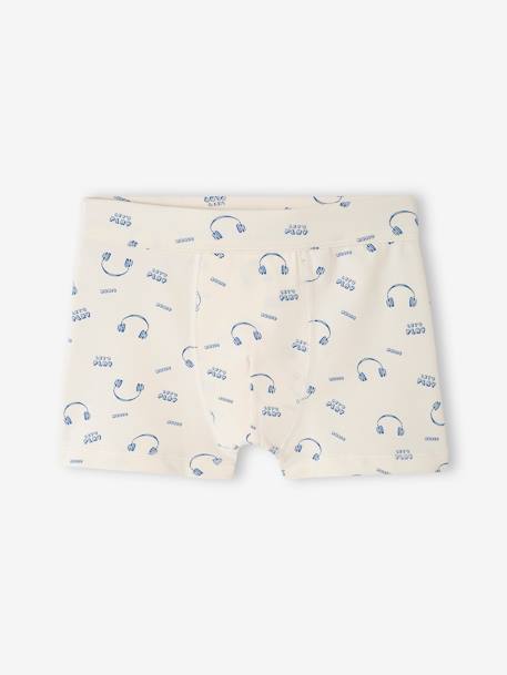 Lot de 7 boxers stretch ours garçon en coton bio bleu roi 5 - vertbaudet enfant 