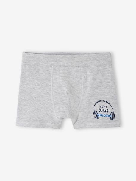 Lot de 7 boxers stretch ours garçon en coton bio bleu roi 3 - vertbaudet enfant 