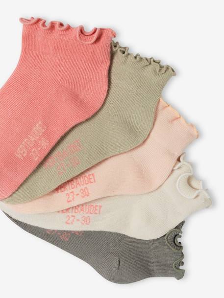 Lot de 5 paires de chaussettes volantées fille pivoine 2 - vertbaudet enfant 