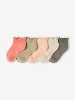 -Lot de 5 paires de chaussettes volantées fille