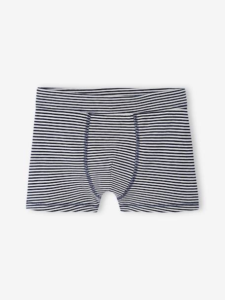 Lot de 7 boxers stretch ours garçon en coton bio bleu roi 4 - vertbaudet enfant 