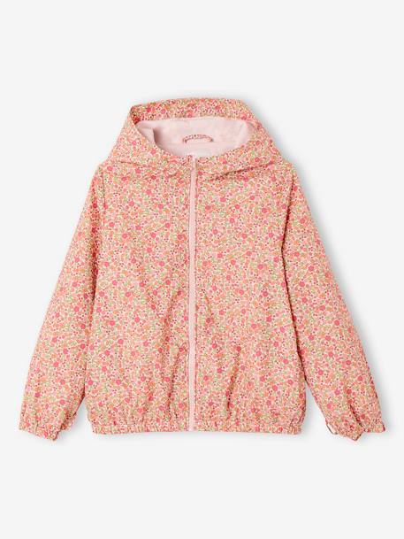 Parka à capuche 3 en 1 mi-saison fille avec coupe-vent amovible kaki+rose 7 - vertbaudet enfant 