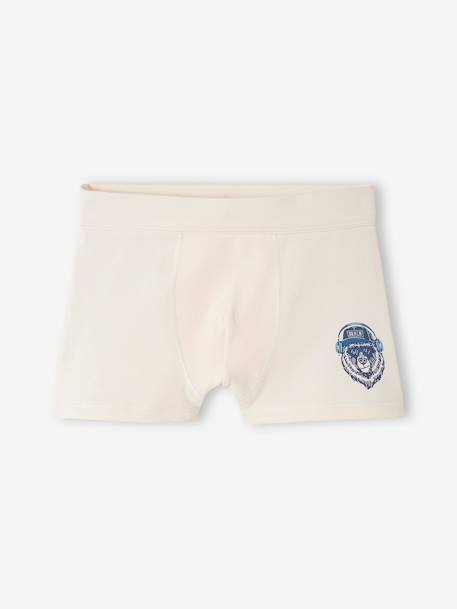 Lot de 7 boxers stretch ours garçon en coton bio bleu roi 7 - vertbaudet enfant 