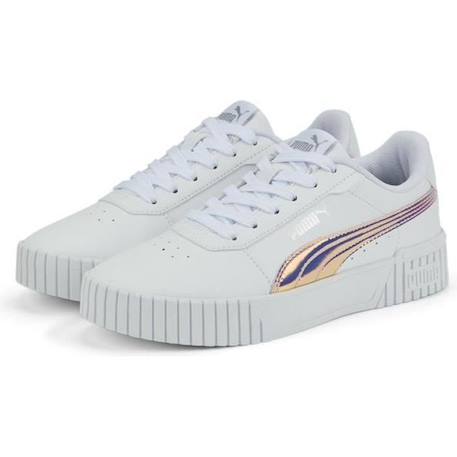 Baskets fille Puma Carina 2.0 Holo - blanc/argent BLANC 1 - vertbaudet enfant 