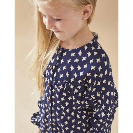 Blouse à imprimés oiseaux BLEU 2 - vertbaudet enfant 