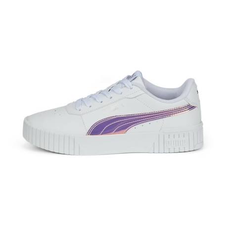 Baskets fille Puma Carina 2.0 Holo - blanc/argent BLANC 3 - vertbaudet enfant 