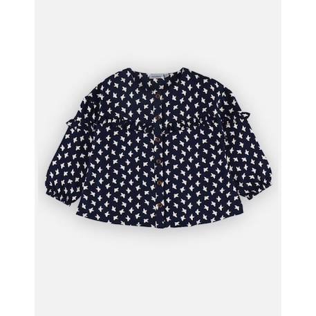 Blouse à imprimés oiseaux BLEU 3 - vertbaudet enfant 