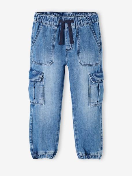 Pantalon battle denim garçon facile à enfiler  - vertbaudet enfant