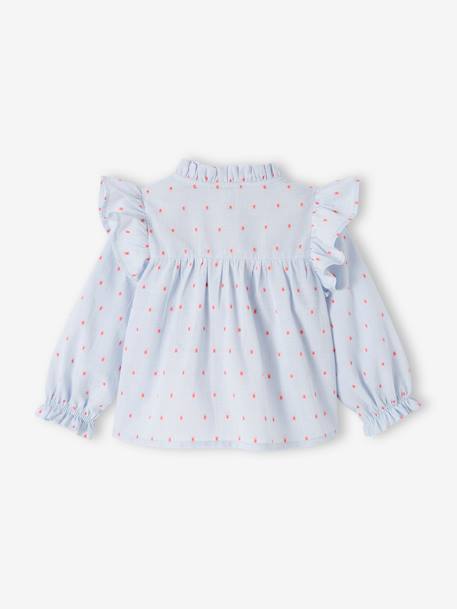 Blouse à volants bébé bleu ciel 2 - vertbaudet enfant 