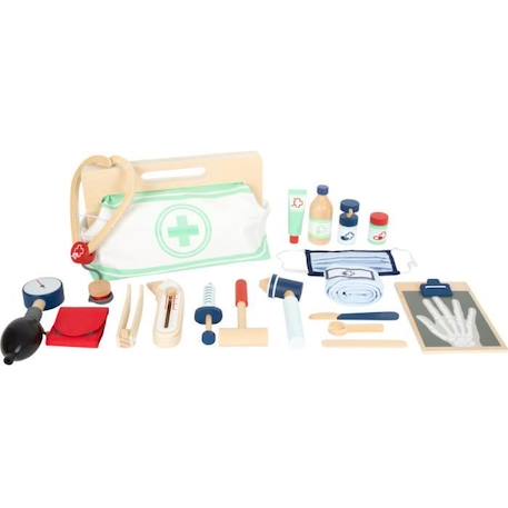 Sac de docteur - SMALL FOOT - Jouet médical pour enfants - Bois et tissu - Mixte - 3 ans et plus BLANC 2 - vertbaudet enfant 