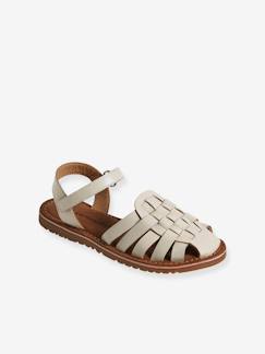 -Sandales scratchées cuir enfant