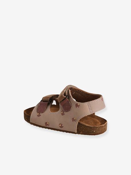 Sandales scratchées en cuir bébé garçon beige imprimé+marron+rouge 3 - vertbaudet enfant 