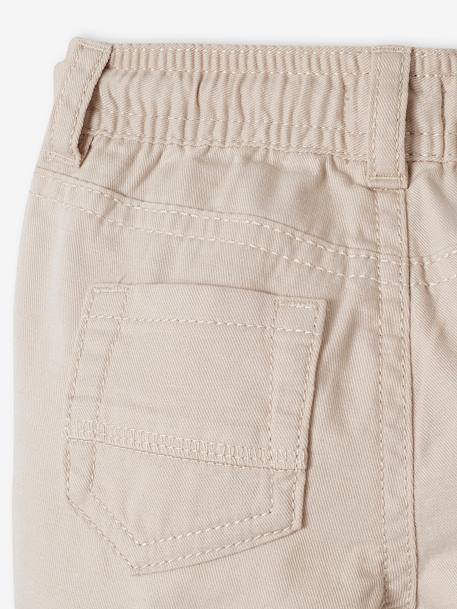 Short sergé taille élastiquée bébé garçon beige+camel+vert de gris 4 - vertbaudet enfant 