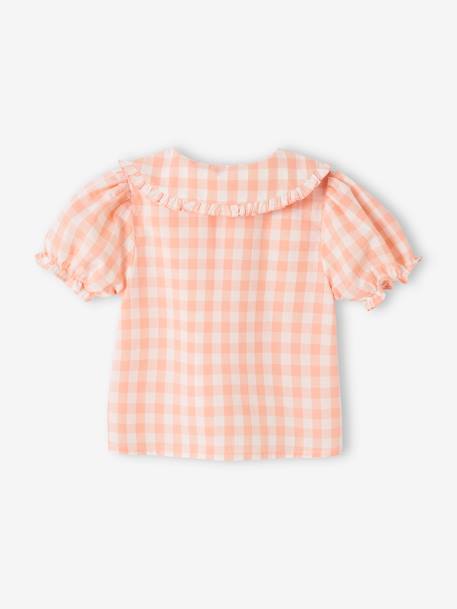 Blouse vichy bébé manches courtes carreaux rose 3 - vertbaudet enfant 