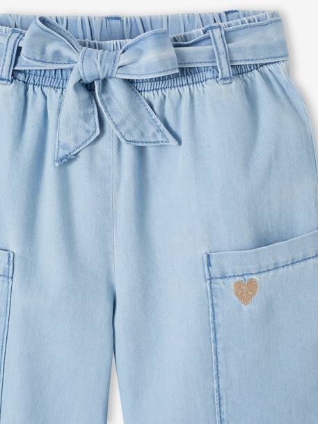 Pantacourt large en chambray fille facile à enfiler double stone 3 - vertbaudet enfant 