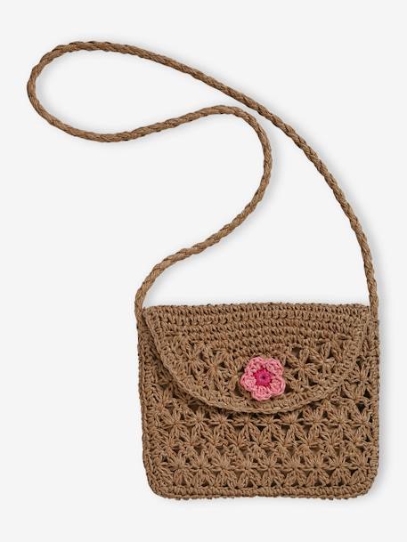 Sac fille à fleurs façon corde tressée bois 2 - vertbaudet enfant 