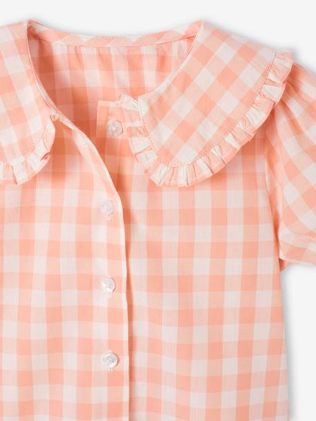 Blouse vichy bébé manches courtes carreaux rose 4 - vertbaudet enfant 