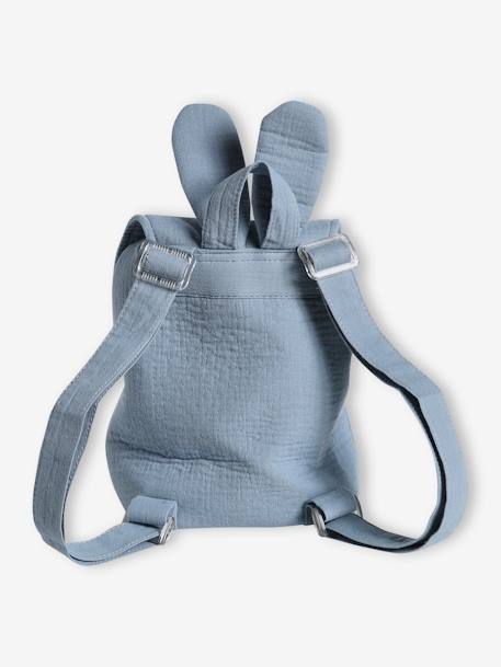 Sac à dos personnalisable en gaze de coton bleu grisé+taupe 4 - vertbaudet enfant 