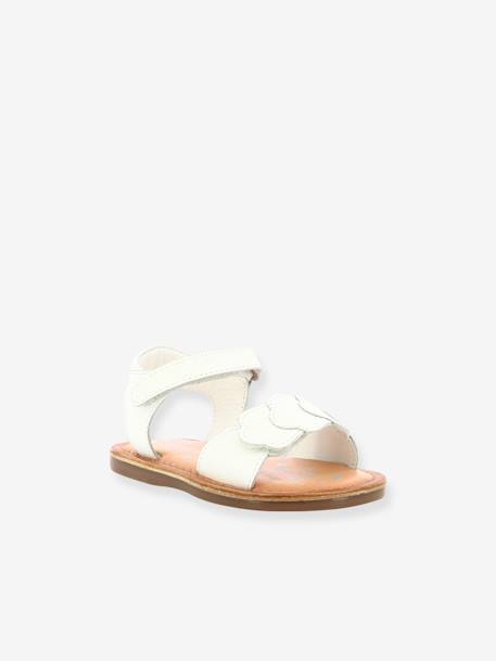 Sandales cuir bébé Dyastar 858582-10-3 KICKERS® blanc 1 - vertbaudet enfant 