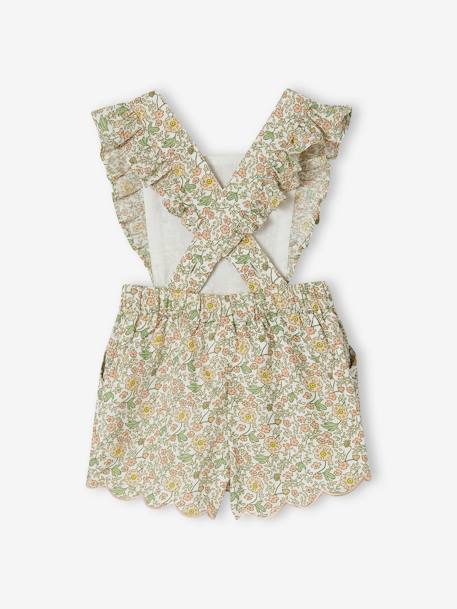 Combi-short fleuri bébé vanille 2 - vertbaudet enfant 