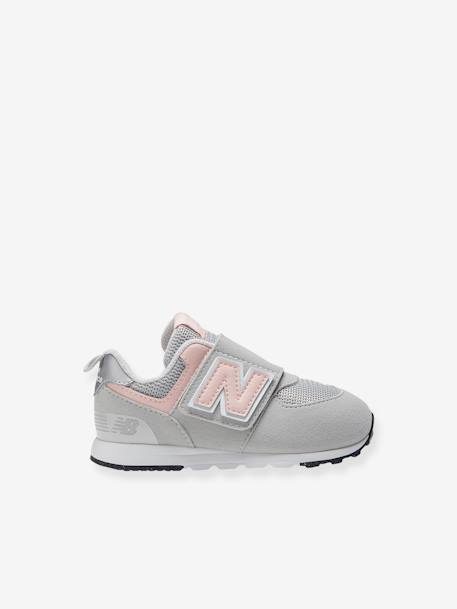 Baskets scratchées bébé NW574PK NEW BALANCE® gris souris 3 - vertbaudet enfant 