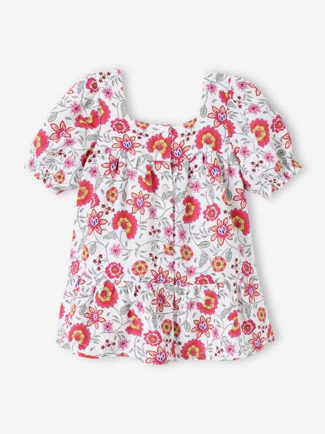 Robe fleurie à volants bébé écru 2 - vertbaudet enfant 