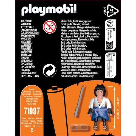 PLAYMOBIL - 71117 - Kisame - Naruto Shippuden - Figurine avec épée Samehada et écharpe - Personnage de manga ninja avec accessoires NOIR 4 - vertbaudet enfant 