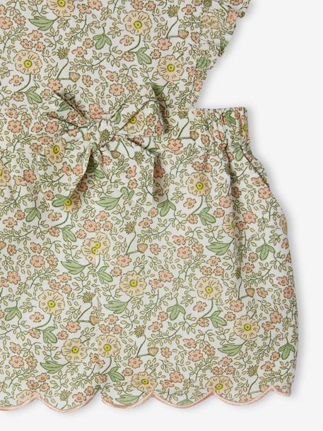 Combi-short fleuri bébé vanille 3 - vertbaudet enfant 