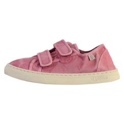 Chaussures-Chaussures fille 23-38-Baskets, tennis-Tennis enfant à scratch Natural World - Rose - Mixte