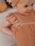 Ensemble brodé bébé :  blouse + short + bandeau en gaze de coton caramel 2 - vertbaudet enfant 