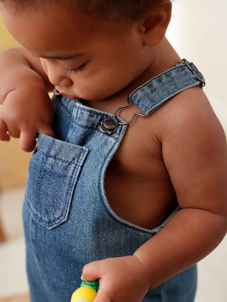 Salopette courte en denim bébé stone 8 - vertbaudet enfant 