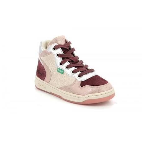 KICKERS Baskets hautes Kicklax marine BLEU+ROSE 6 - vertbaudet enfant 