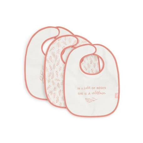 Bavoir Éponge Imperméable Meadow Rose des bois (3pcs) - Jollein ROSE 2 - vertbaudet enfant 