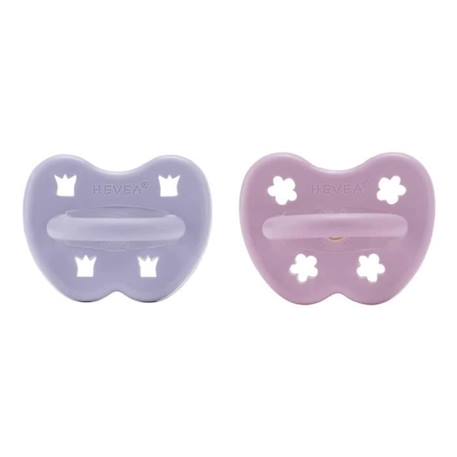 Tétine physiologique caoutchouc naturel 3-36 mois - Violet et Rose (2pcs) - HEVEA VIOLET 1 - vertbaudet enfant 